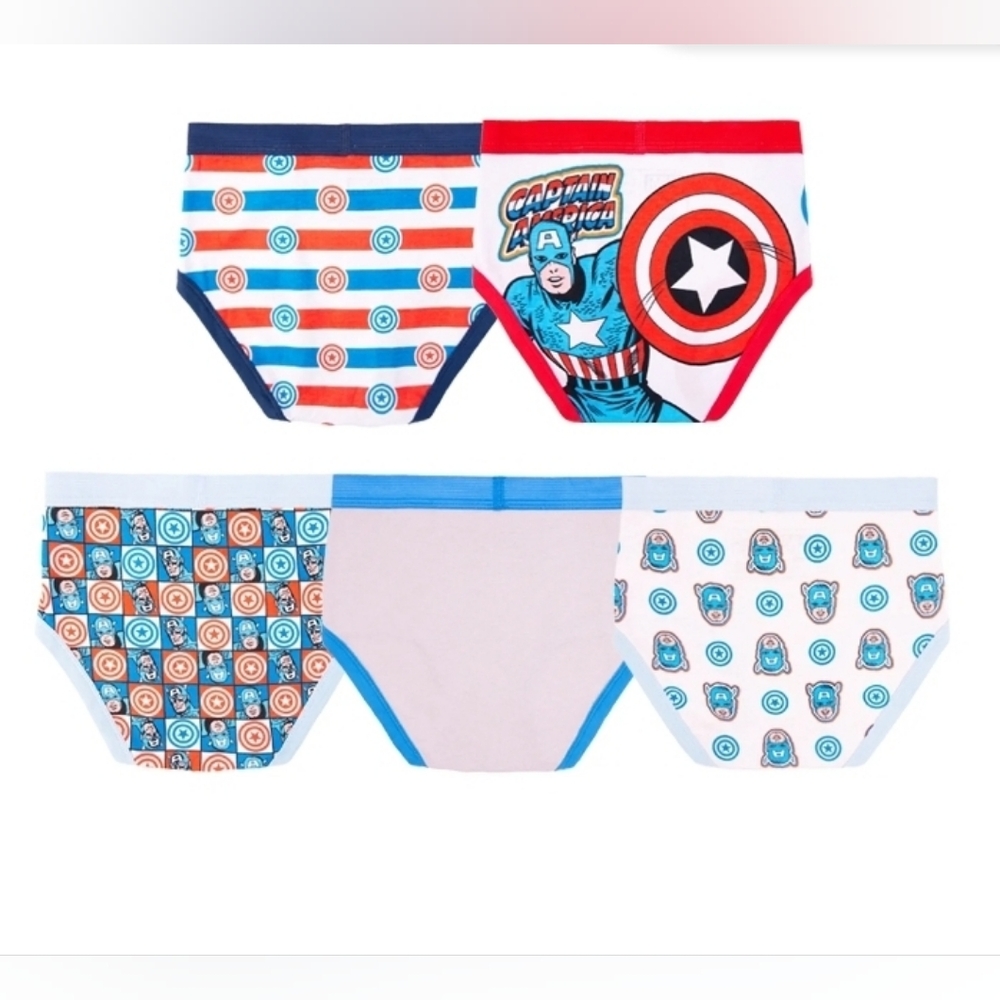 Marvel Captain America Little Boys Briefs - Size 4 - Picture 5 of 6